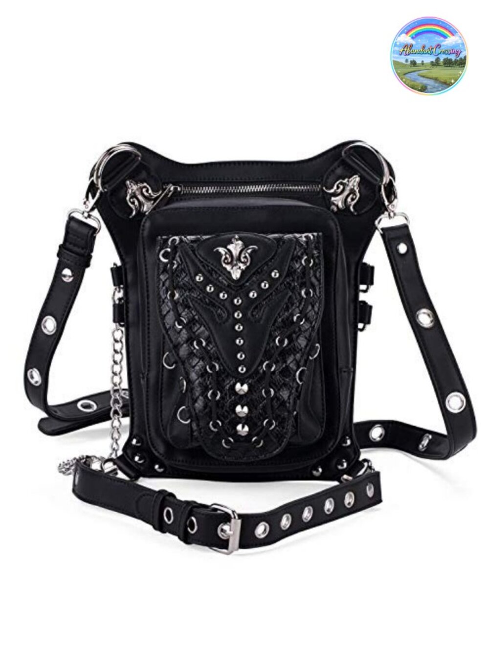 Gothic Steampunk PU Leather Waist Bag Drop Leg Arm Pack Shoulder Fanny Pack